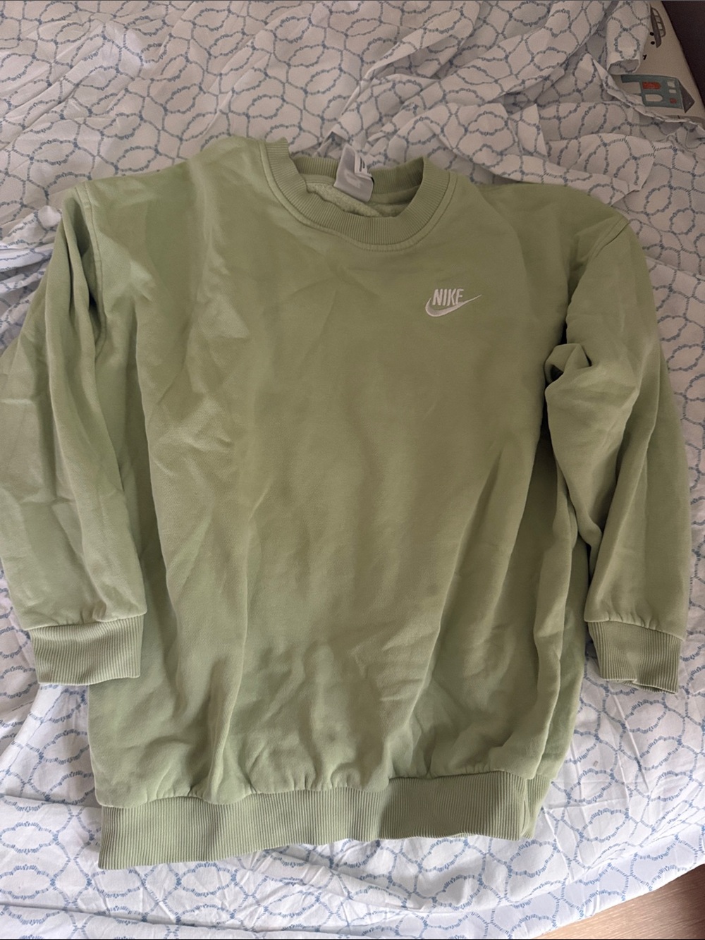 Nike Kids Light Olive Green Crewneck Sweatshirt